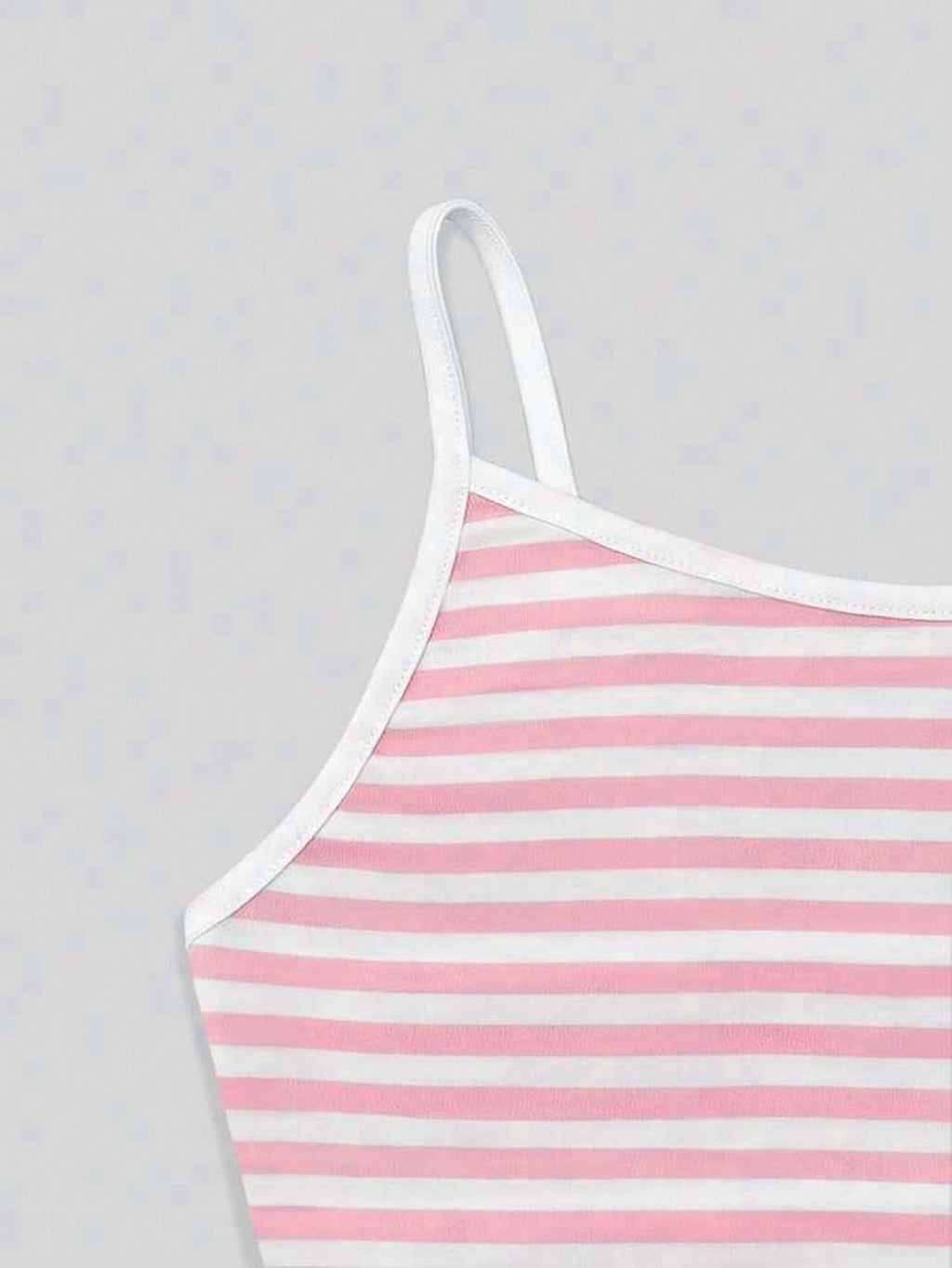 INAWLY Women's Pink And White Striped Camisole, Sleeveless Casual Spaghetti Strap Tank Top