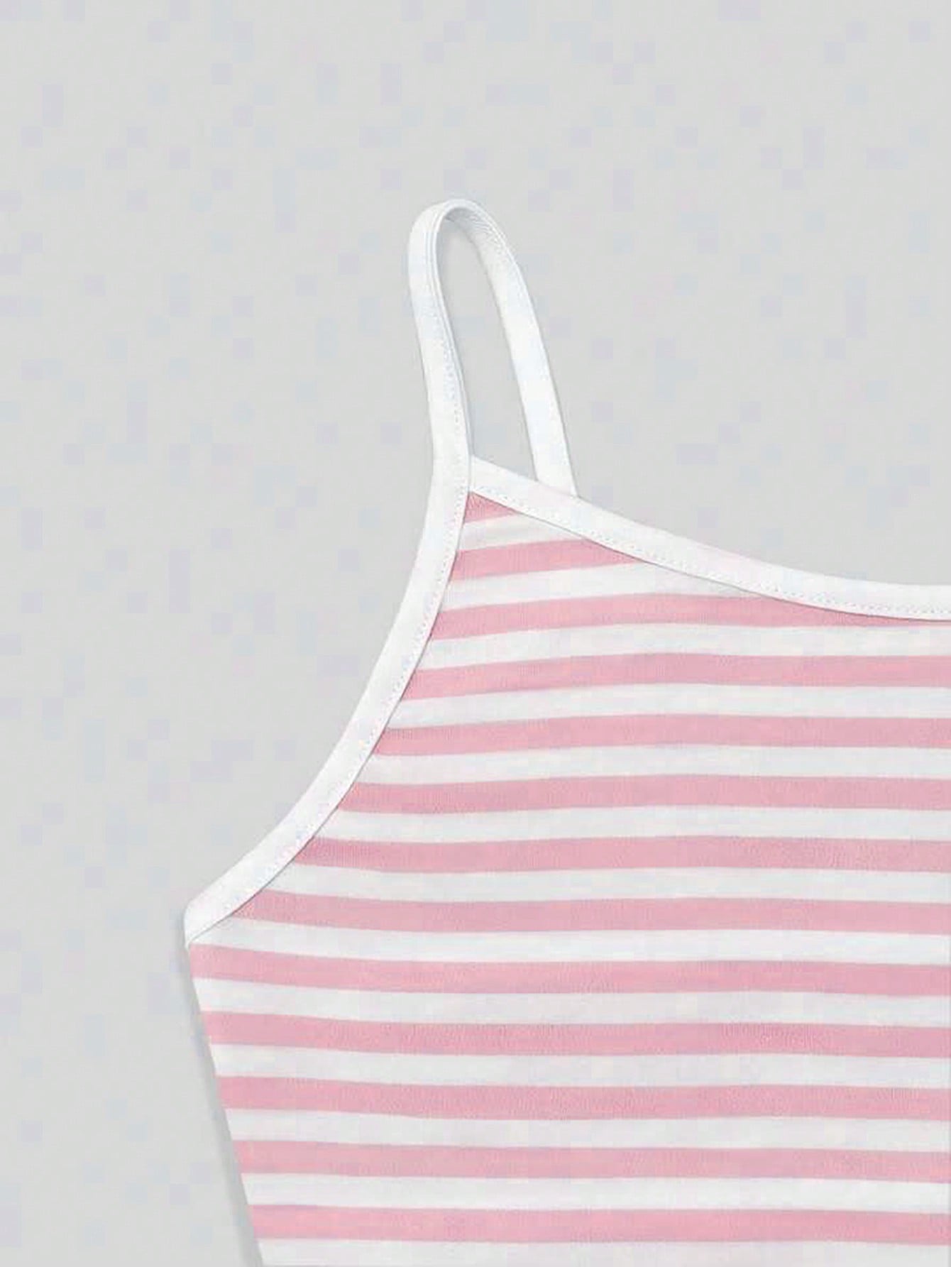 INAWLY Women's Pink And White Striped Camisole, Sleeveless Casual Spaghetti Strap Tank Top
